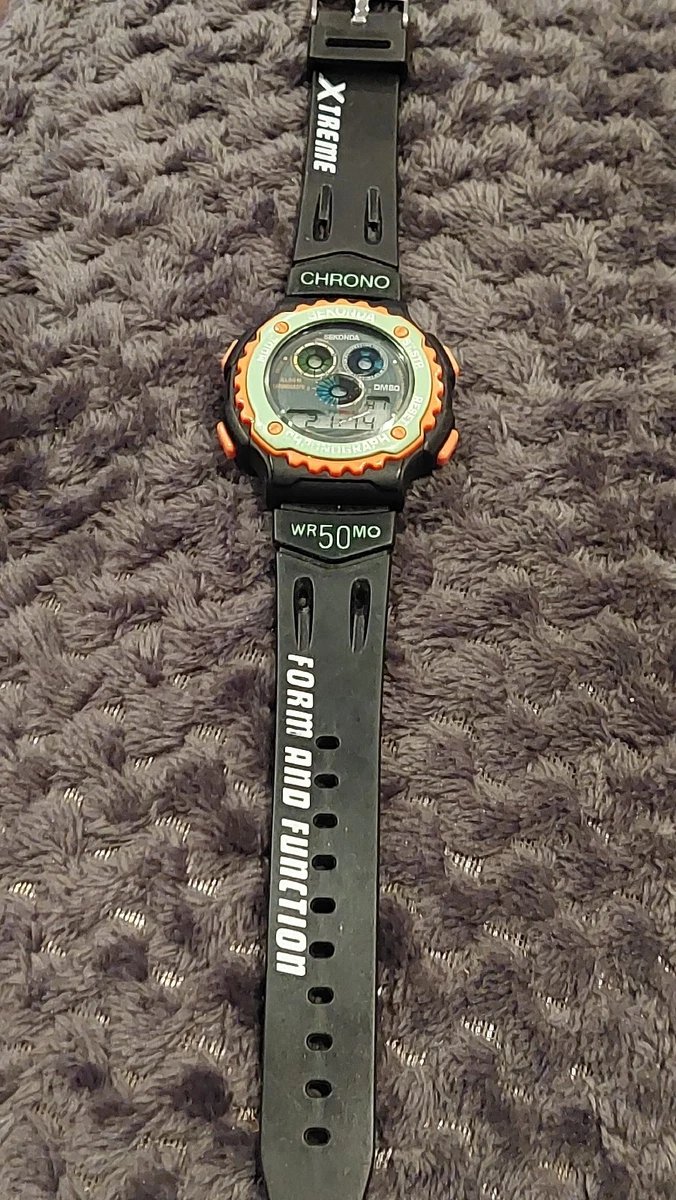 Very Rare Mens Vintage Sekonda Xtreme Chrono Digital Quartz Watch. New