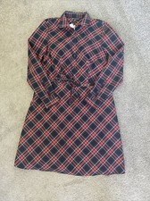 Nuevo con etiquetas Vestido Brooks Brothers Botón Frontal Cuadros Talla 6 Negro Rojo Azul Amarillo Blanco