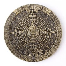 Mayan Buckle Belt - Aztec Solar Calendar Belts Ancient Pattern Buckle Waistband