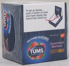 Tums Ultra Strength 1000 Assorted Berries Antacid Tablets Bulk Box of 12 Rolls 