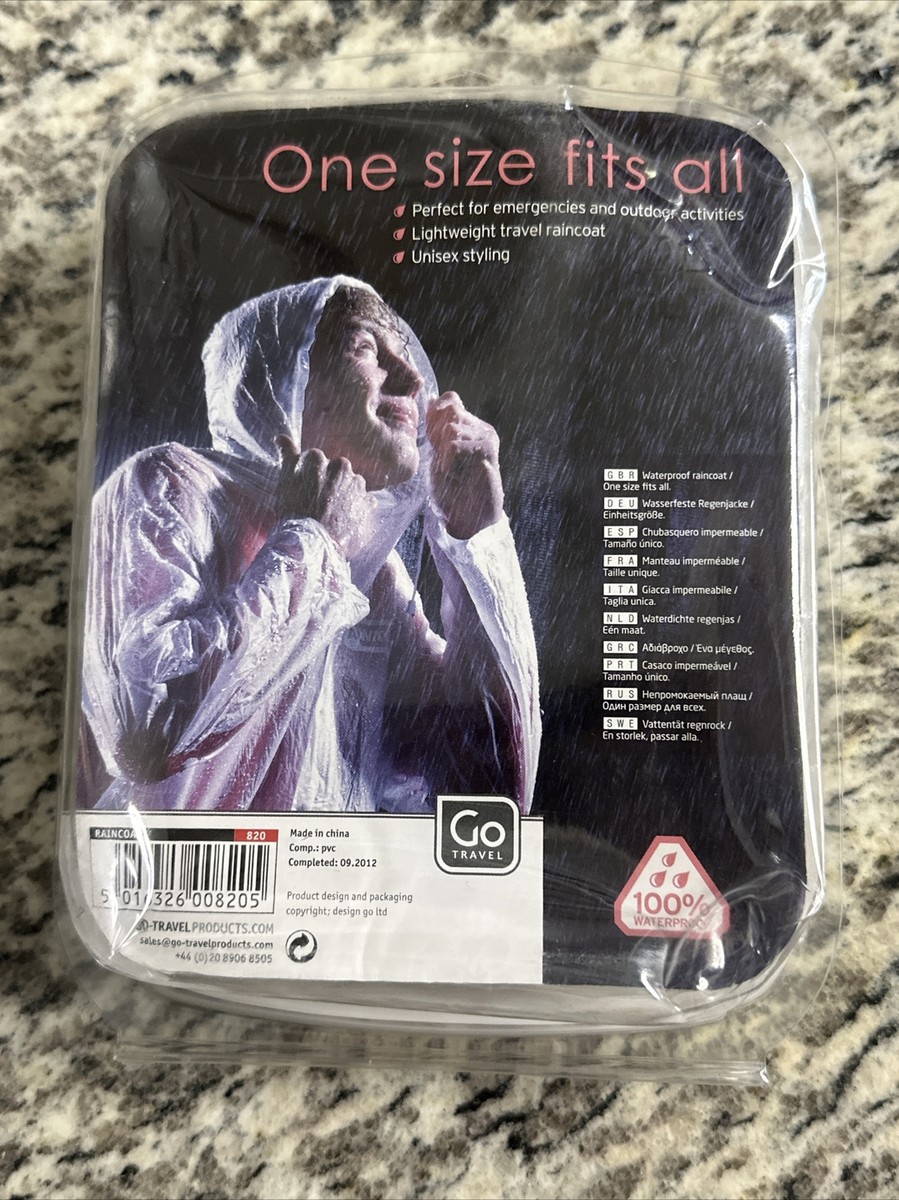 Design Go Travel Luggage Clear Waterproof Raincoat C041704 One