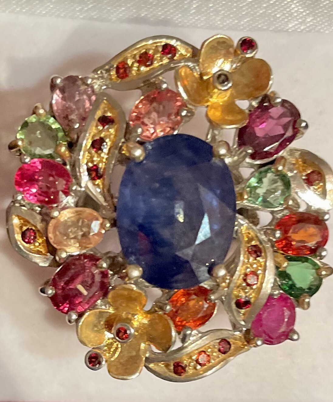 Natural  Ceylon Multicolor Sapphire, Ruby Handmad… - image 1