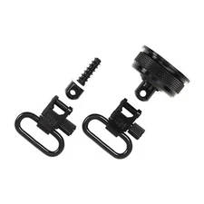 Uncle Mikes Quick Detach Mag Cap and Wood Screw Swivel 1 Inch Black Fits 870