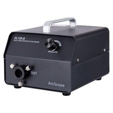 AmScope HL150-B 150W Fiber-Optic Halogen Illuminator with Black Finish