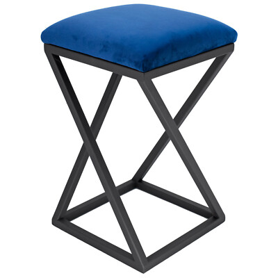 Hocker Z Stahl LOFT Industrie Barhocker BarStuhl handgefertigt Massiv 49x30x30cm