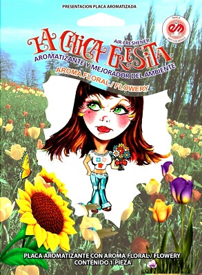4Pack Flower/Flor La Chica Fresita air Fresheners Aromatizante auto/home Flowery