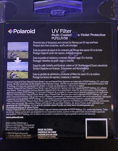 Polaroid (PLFILUV58) 58 mm Filter Multi-Coated UV Protective - NEW IN BOX! - Picture 2 of 3