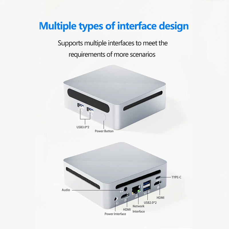GenMachine Mini PC Ren4000 4300U AMD Ryzen 3 4300U DDR4 NVMe WiFi6 HDMI 4K - Image 2 of 4
