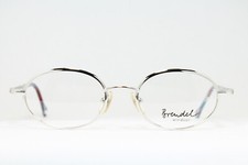 WINDSOR 511 c1 Vintage Eyeglasses Glasses Shiny Silver Oval Colored Temple