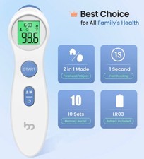 NEW Digital Infrared Forehead Thermometer DET-306 Accurate No-Contact Sealed Box
