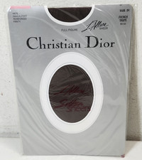 Vtg Christian Dior 4475 Sandalfoot Reinforced Panty Hose Size 2X French Taupe