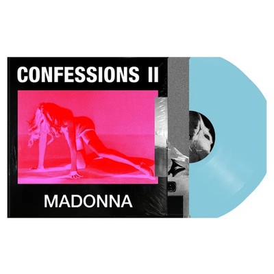 Madonna Confessions II TikTok Edition Baby Blue Vinyl LP Limited Poster