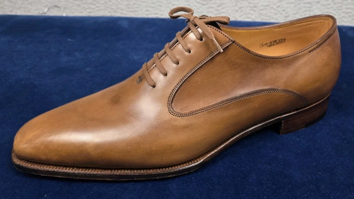 John Lobb Prestige St Crepin Richelieu Men\'s Brown Leather Oxfords Shoes 7.5E UK Chaussures uniquement Étiqueté  main image 2