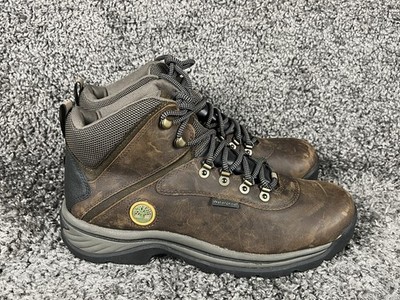 Timberland White Ledge Mens 11 Waterproof Hiker Boots Brown Leather Mid 12135