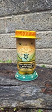 Vintage Watch Me Grow Saving Bank Tin Plate Metal Collectable Money Box
