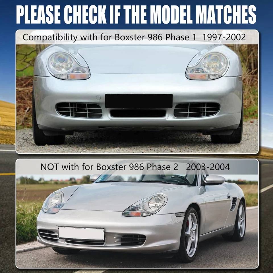 Front Grill Guard + Side Intake Mesh Grille For Porsche Boxster 986 1997-2002 - Image 2 of 4