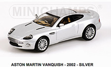 Aston Martin 2002 V12 Vanquish RHD 1/43 MINICHAMPS 400137224 Diecast n spark ixo