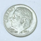 1957-D Roosevelt Dime - 90% Silver EXTRA FINE CONDITION #4924
