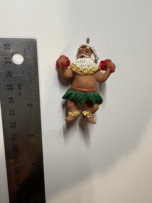 Hawaiian Santa Claus Christmas Ornament 