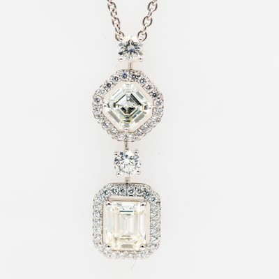 Graff Kette mit Anhänger 750/18K Weißgold Diamanten ca. 3,50ct H/SI 40cm