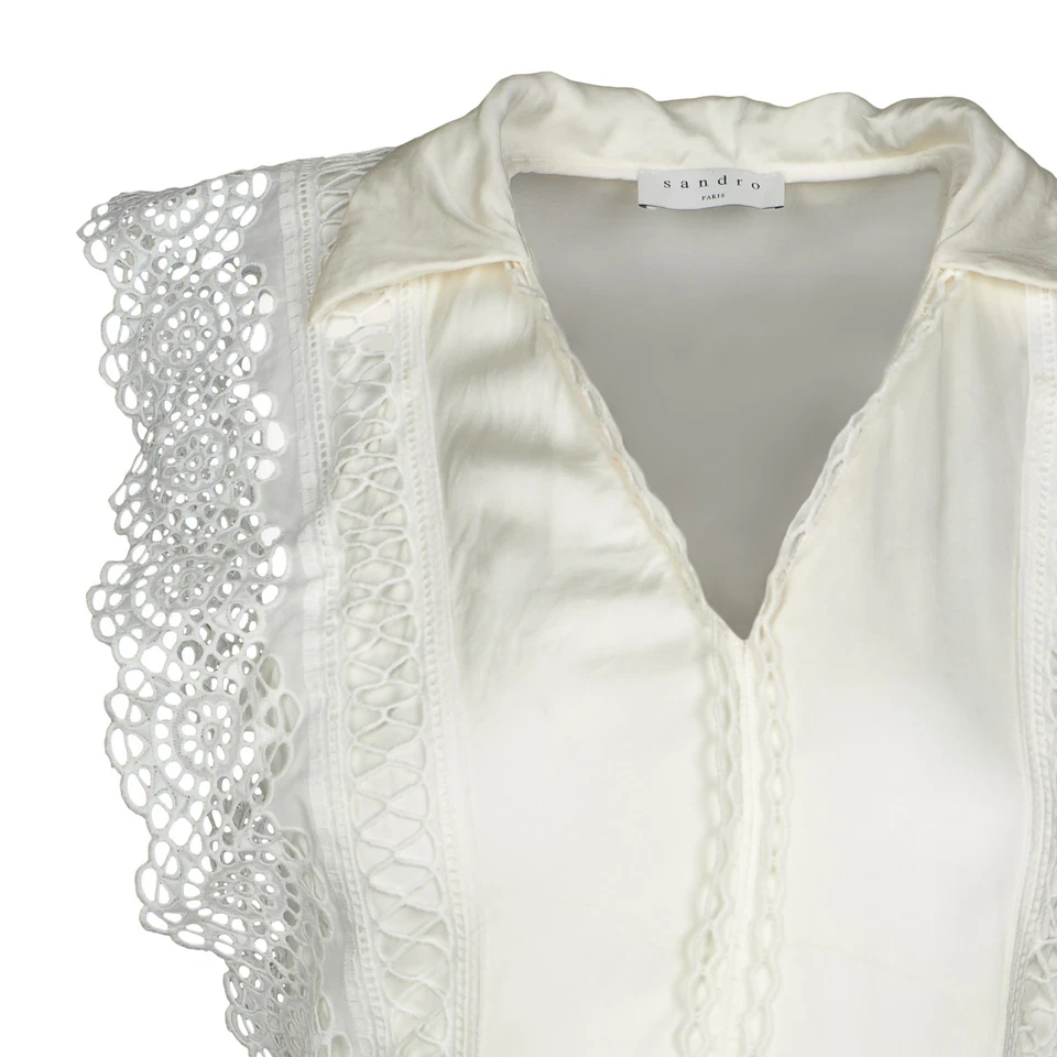 Sandro Paris Women's Dress Size 38 FR/ M Midi Tiered Dress R20500E - Image 4 of 4