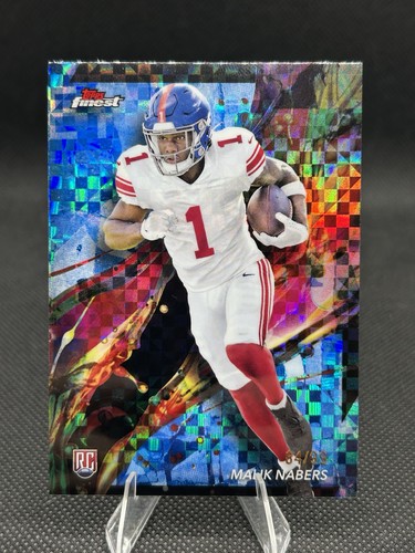 2024 Topps Finest Malik Nabers Blue /99 New York Giants Rookie #90 RC