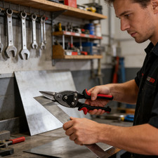 Heavy Duty 10" Straight Aviation Tin Snips Sheet Metal Cutters Cutting Shears UK