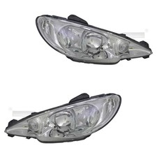 Scheinwerfer Set rechts & links H7/H1 für Peugeot 206 CC 2D 2A/C 2E/K