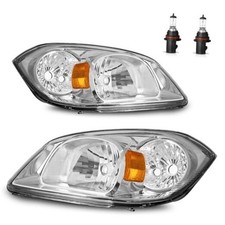 Headlights W/Bulbs for 2005 2006 2007 2008 2009 2010 Chevy Cobalt/2005-2006
