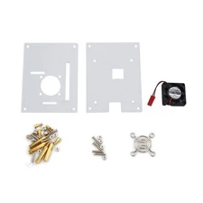Arcylic Case Shell & Cooling Fan & Screws Set For Raspberry Pi 3/2 Model B/B+ G