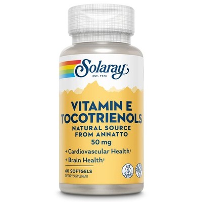 SOLARAY Vitamin E Tocotrienols 50mg | Healthy Brain Function Support | Soy Fr...