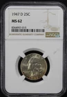 1947-D Washington Quarter NGC MS 62
