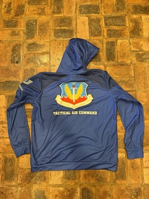 United States Air Force Tactical Air Command Royal Blue Hoodie XL Rare