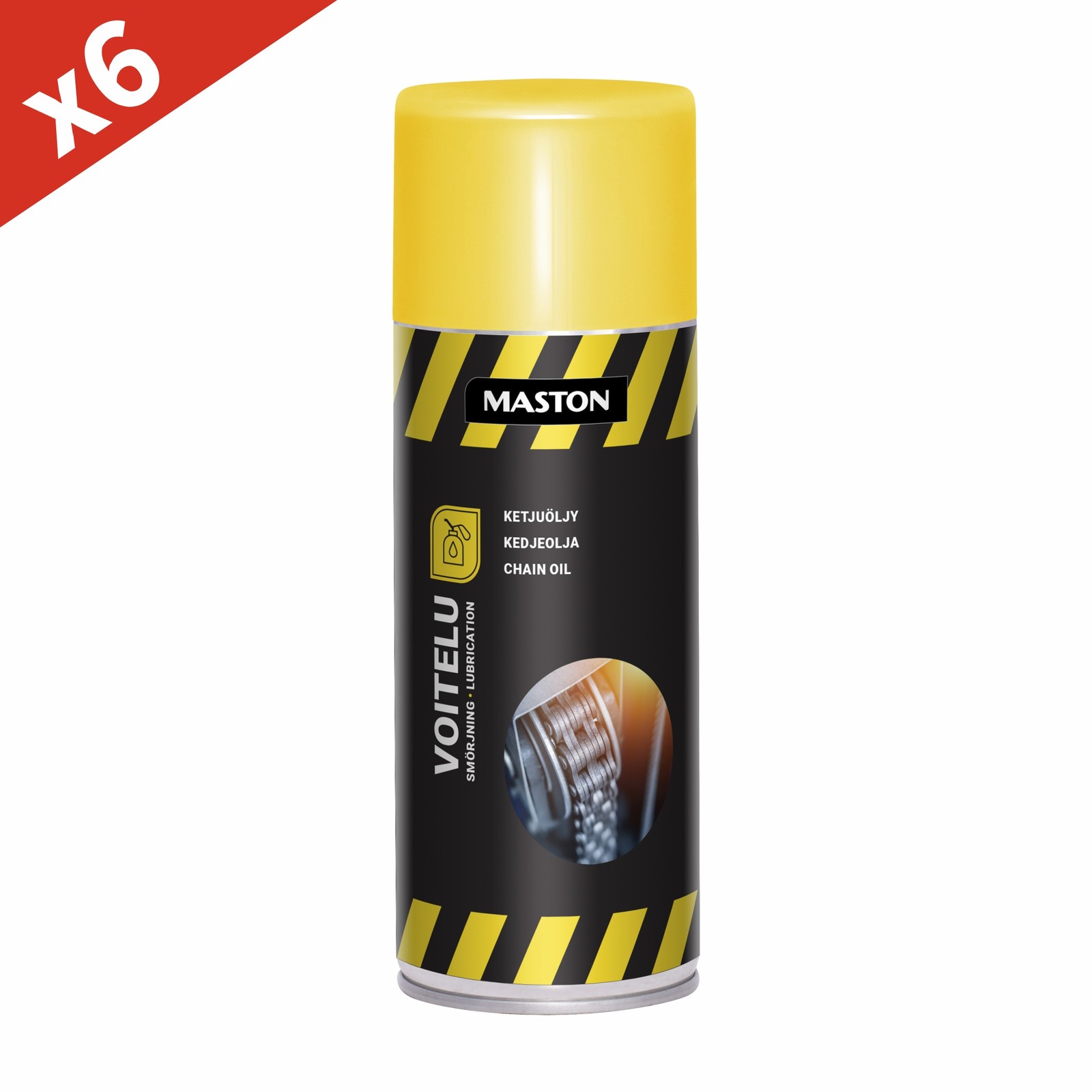 6x Maston 3650110 Spray Lubricant 400ml 0.4L Chain Oil Fluid Lube Lubrication