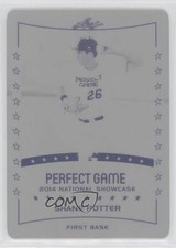 2014 Leaf Perfect Game Showcase Printing Plate Black 1/1 Shane Potter #264 0q3