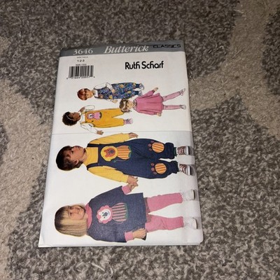 Unused Uncut Butterick Sewing Pattern 3646 Size 1-2-3 Toddler Top Leggings