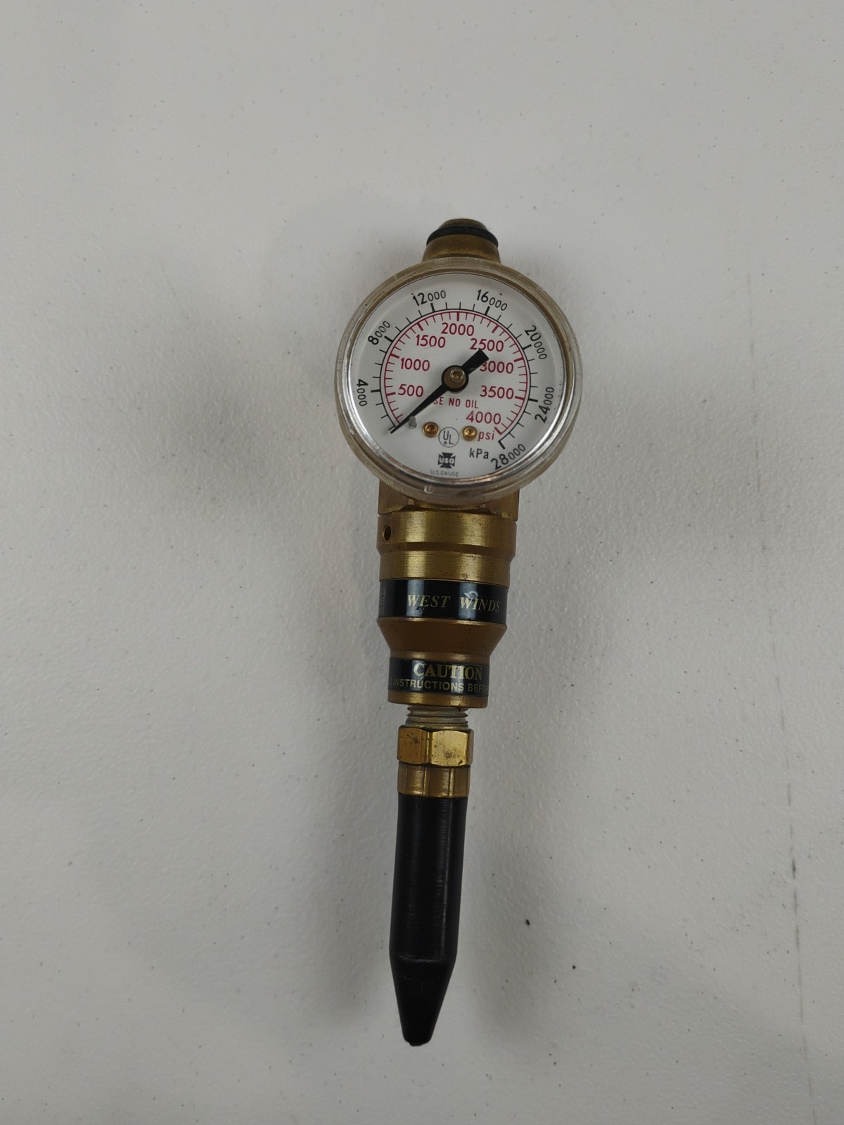 Western Compressed Gas Regulator Helium Filling Balloons Mixed Gas W/ Gauge Used