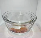 Vintage Anchor Hocking Set Of 3 Theodore County Bear Mixing Bowls 1Qt  Nesting
