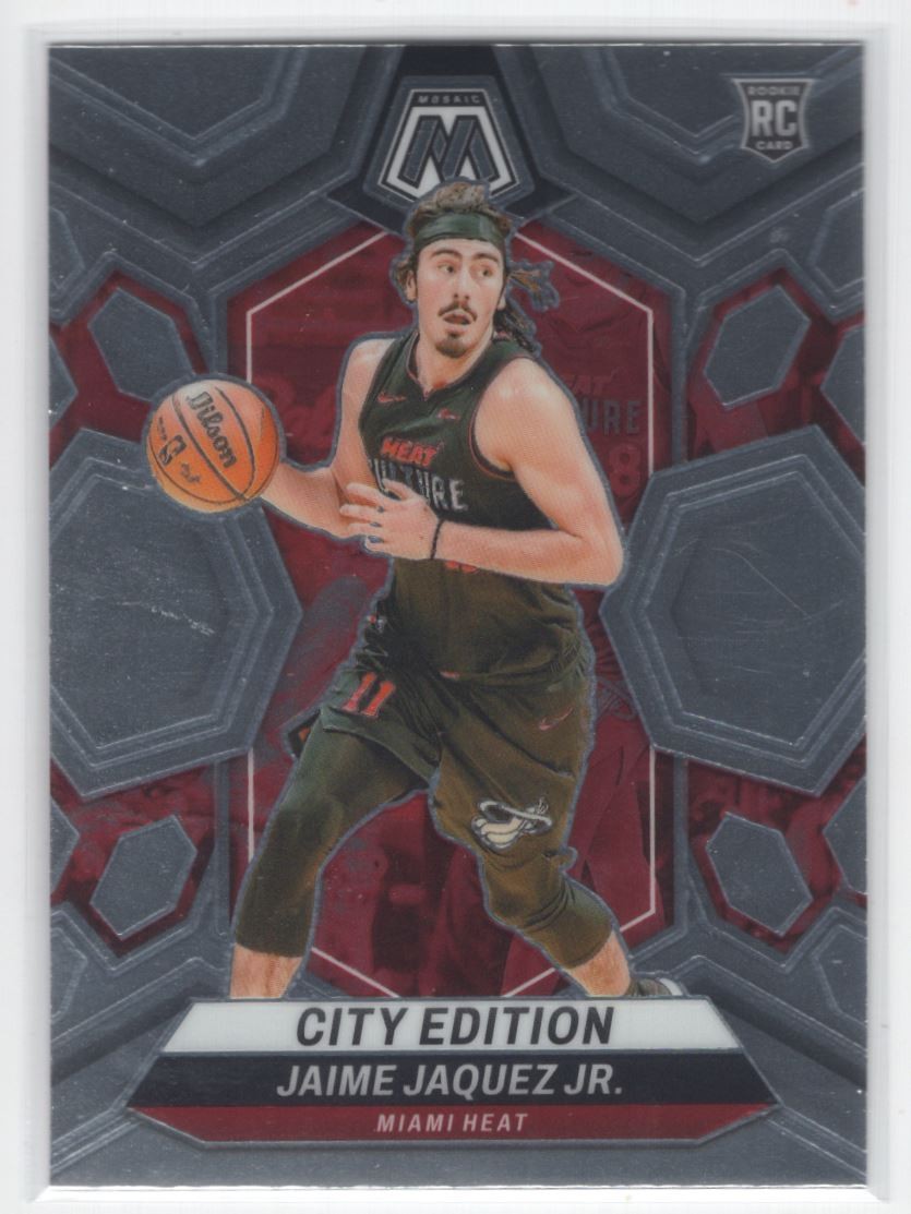 #280 2023-24 Panini Mosaic City Edition Jaime Jaquez Jr Rookie Miami Heat