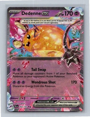 Dedenne ex Double Rare SV02: Paldea Evolved 093/193 NM