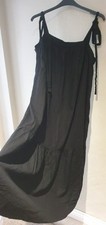 PRETTY NEW LOOK BLACK LINEN MIX SUMMER SUN DRESS PLUS SIZE 18