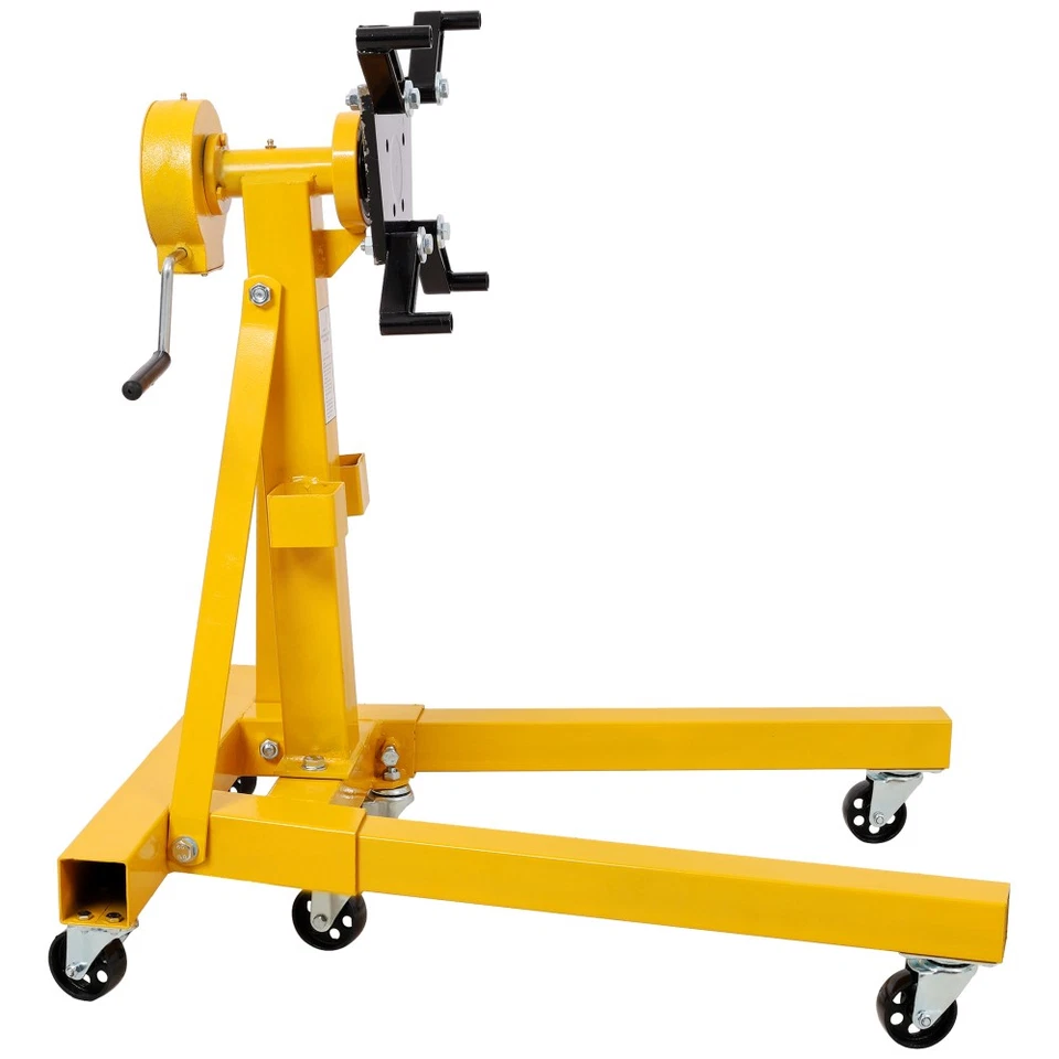 Soporte de motor plegable 1500 lb - Cabezal giratorio con engranaje 360°, resistente ajustable Foto 3 de 4