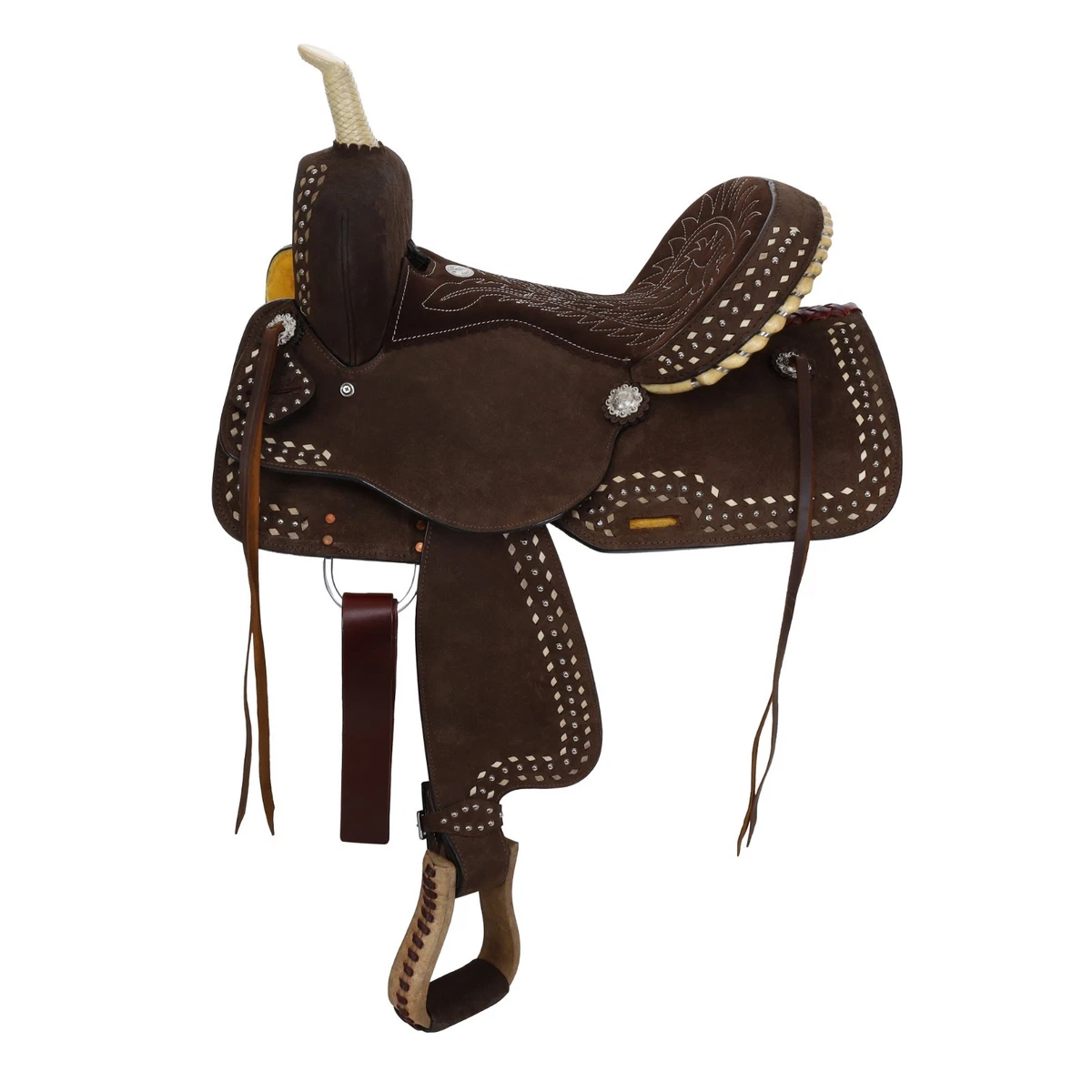 Belle selle western en cuir MacClellan, siège confortable