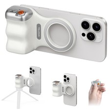 Magnetic Phone Camera Grip, Smartphone Shooting Holder Selfie Handle White