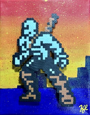 Zen Intergalactic Ninja pixel 8bit Game Art Nintendo NES Artwork retro gameroom