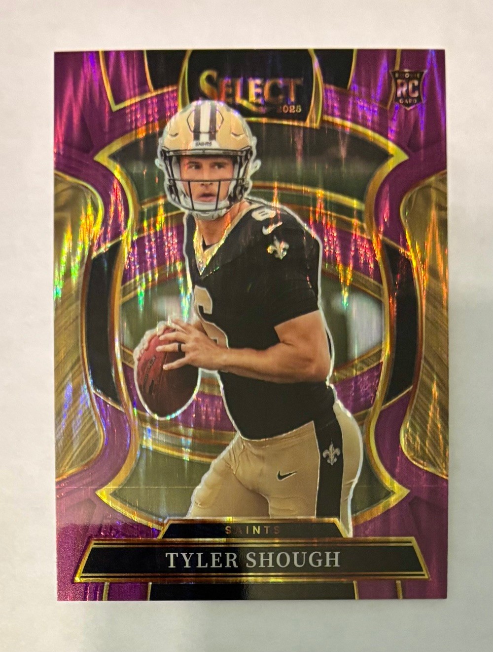 Tyler Shough RC: 2025 Panini Select No. 41 Purple Shock Prizm 531/699