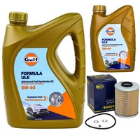 MotoröL Set Gulf Formula ULE 5W-40 6 Liter + ÖLfilter FüR BMW 3Er Z3 M3 3.2 E36