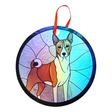 Basenji #3 Design Holographic Dog Ornament, Pet Gift - 3.5 inches Diameter