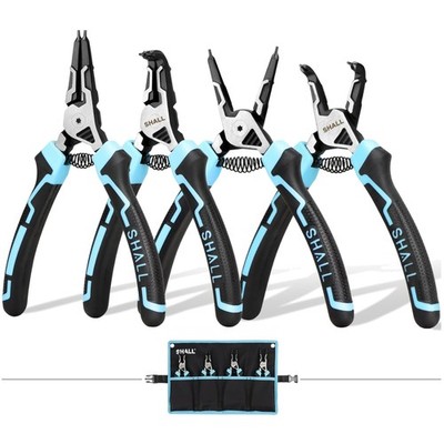 Sprengringzangen Set 4-teilig Sicherungsringzange robust Kunststoffgriff
