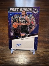 2024-25 Panini Mosaic - Devin Carter #AFB-DEV Fast Break AUTO Blue /25 SSP